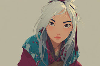 draw anime illustration with my anime art style