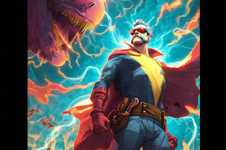 create stunning comic book cover art, manga, and anime style