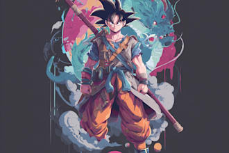 design logo designer anime, fantasy