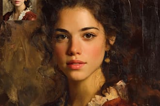 draw digital oil smudge painting from your photo
