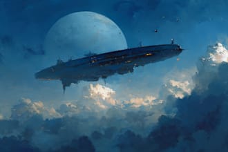 do design spaceship sci fi illustration and sci fi art