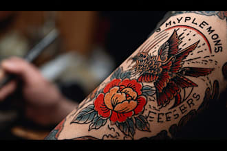 create a traditional or neo traditional tattoo design