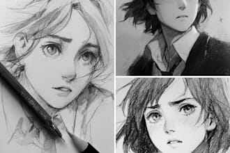 draw you an anime art style characters