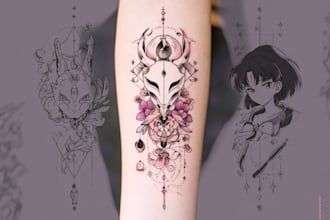 do manga anime tattoo design for you