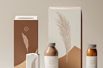 design modern juice label, bottle packaging, and drink