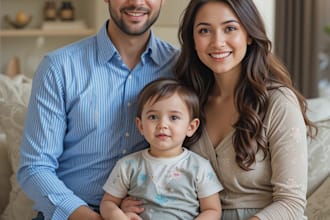 make a family portrait art illustration