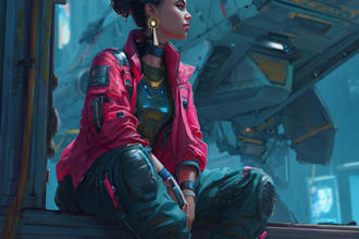 sci fi character illustration or sci fi character