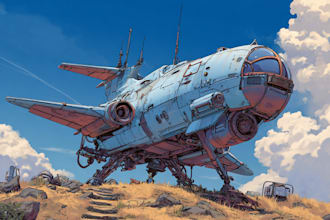 futuristic spacecraft with advanced tech