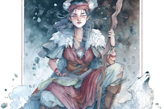 create a full color dnd character illustration