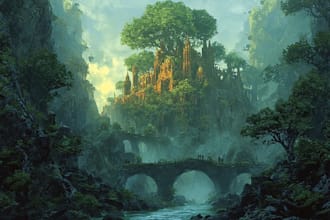 do fantasy landscapes and scenery art