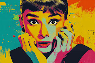 draw a professional pop art portrait