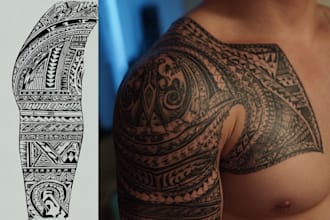 design a polynesian maori tribal tattoo
