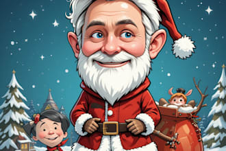 illustrate custom cartoon portraits and caricatures