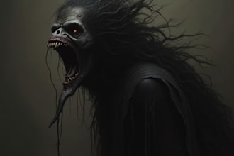draw a horror illustration