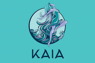 design unique tango rock gymnastic and dance logo