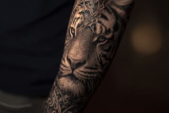 create a tattoo design of tattoo sleeve