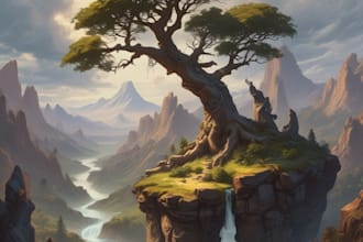 design detailed fantasy landscapes