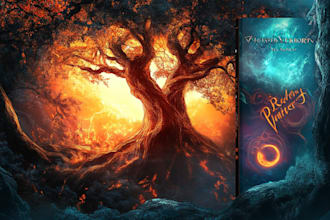make fantasy book cover, paperback cover, or kindle cover