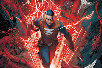draw superhero comic book cover, comic book illustration nsf