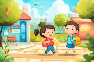 draw children book and storybook illustrations