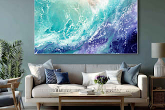 design abstract or watercolor canvas wall art
