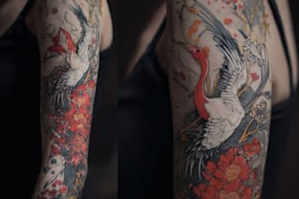 create super artistic tattoo designs in japanese style