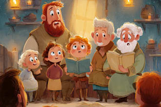 illustrate children book illustration, christian story book and christmas book