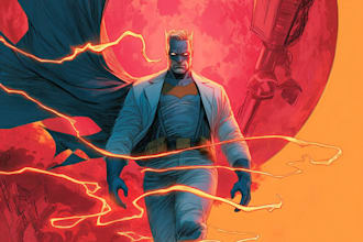 draw superhero comic book cover, comic book  comic storyboard