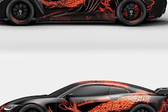 design clean and professional car wrap, vehicle wrap design