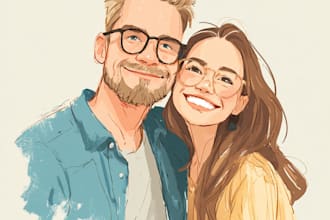 draw faceless couple illustration couples portrait