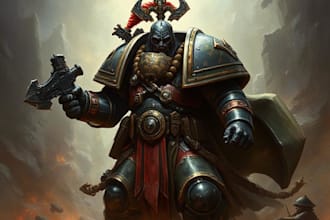 create a warhammer 40k character art