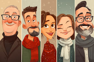 draw amazing cartoon portraits and caricatures for you