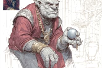 draw cool dnd character and fantasy concept art