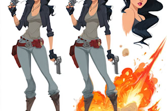 do an cute funny cartoon designs of character