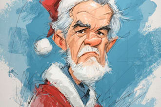 draw christmas cartoon caricature