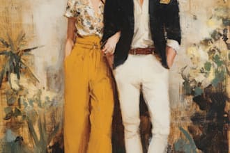 paint custom couple portrait