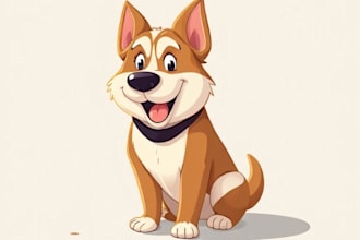draw an amazing vector cartoon for your pet
