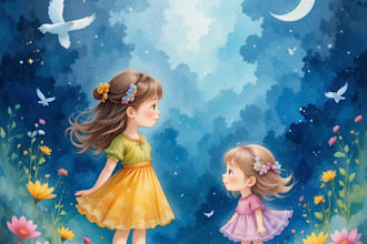 watercolor children book illustration watercolor cover art
