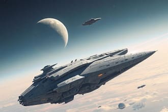 design spaceship concept art for you