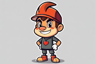 design vector character, cartoon avatar or mascot
