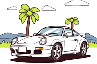 draw vector art cartoon from your car or any vehicle