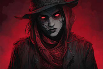 design an fantasy horror horror villain character