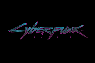 design typeface or typography cyberpunk, futuristic logo