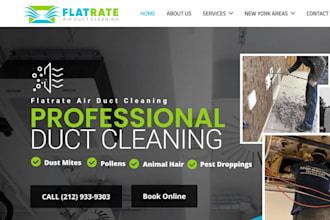 design squarespace dryer cleaning website air duct cleaning site ptac cleaning