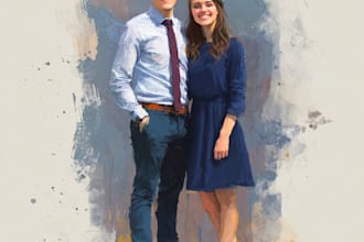 create a beautiful couple portrait
