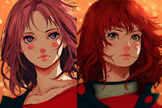draw manga anime fan art , pfp