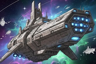 design a sci fi spaceship design