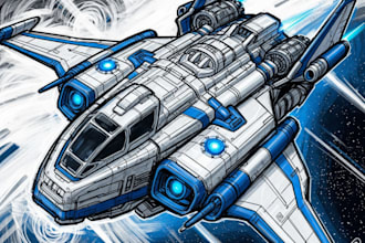 create high quality space art and futuristic space scenes