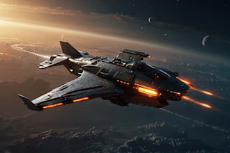 make a sci fi spaceship design