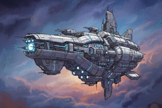 create a sci fi spaceship design